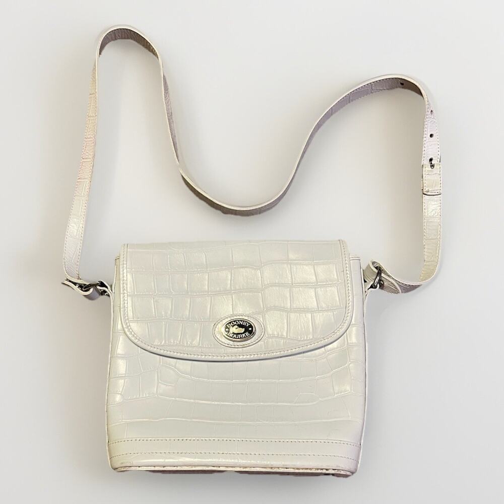 Rare White Vintage Dooney & Bourke Bayou Collection large flap shoulder purse - Picture 2 of 16